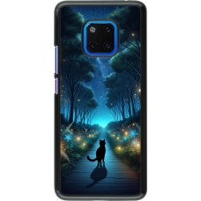 Coque Huawei Mate 20 Pro - Chat noir promenade