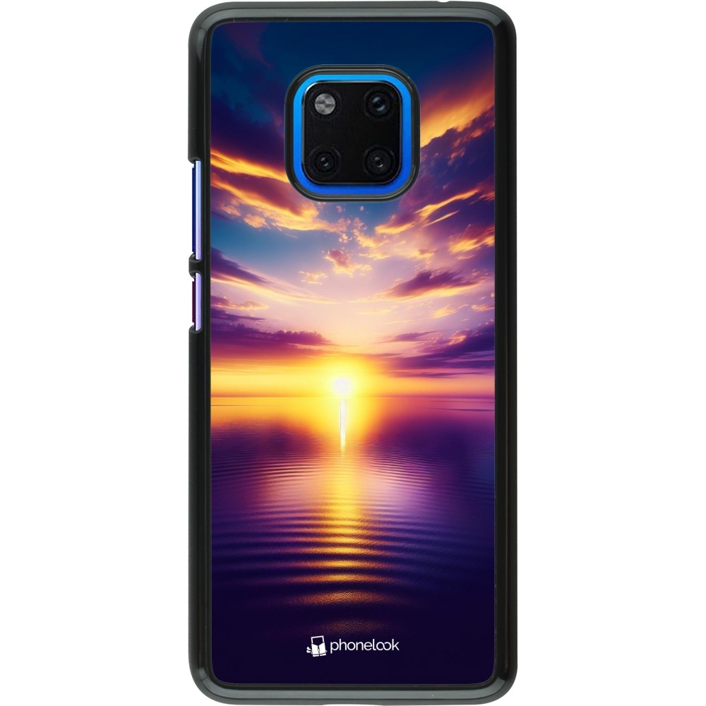 Coque Huawei Mate 20 Pro - Coucher soleil jaune violet