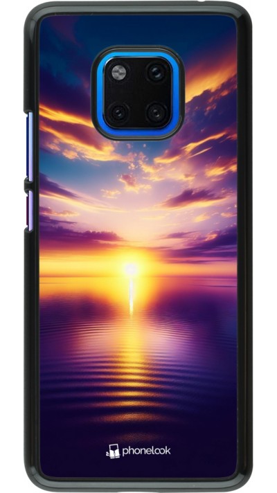 Coque Huawei Mate 20 Pro - Coucher soleil jaune violet