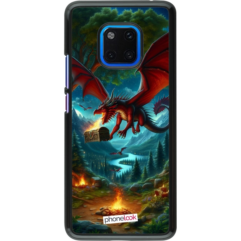 Coque Huawei Mate 20 Pro - Dragon Volant Forêt Trésor