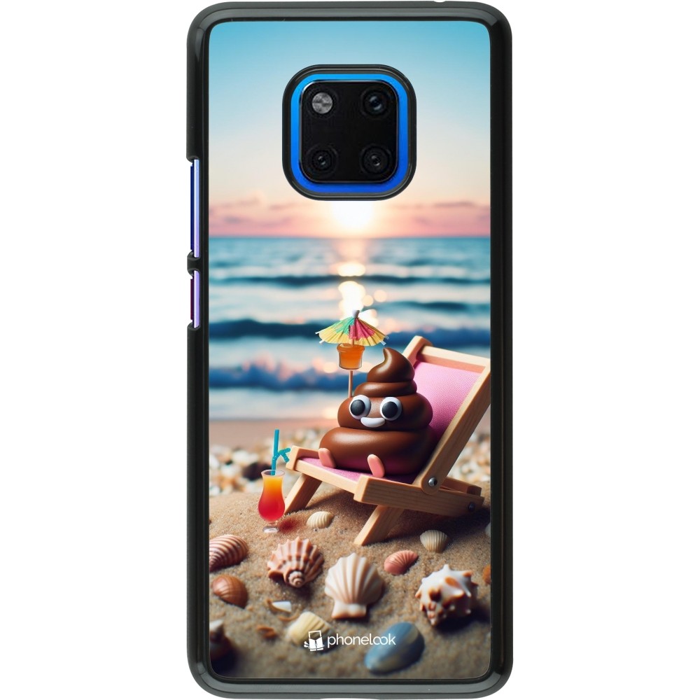 Coque Huawei Mate 20 Pro - Emoji caca sur chaise longue