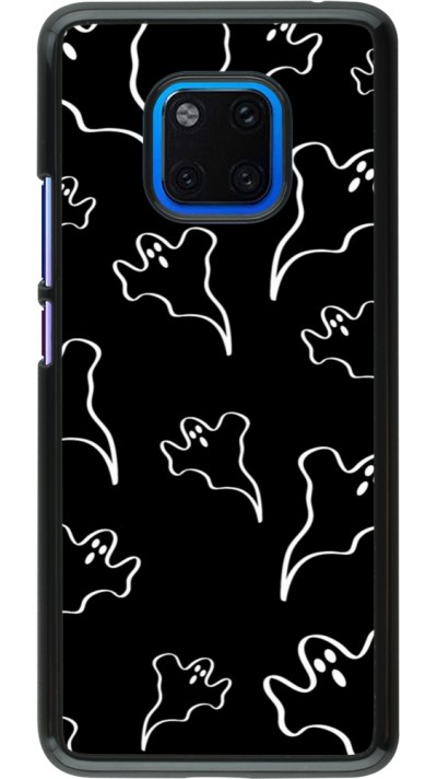 Coque Huawei Mate 20 Pro - Halloween 2024 black and white ghosts