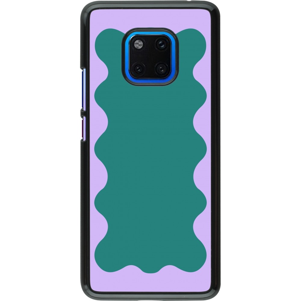 Coque Huawei Mate 20 Pro - Wavy Rectangle Green Purple