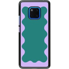 Coque Huawei Mate 20 Pro - Wavy Rectangle Green Purple