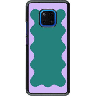 Coque Huawei Mate 20 Pro - Wavy Rectangle Green Purple