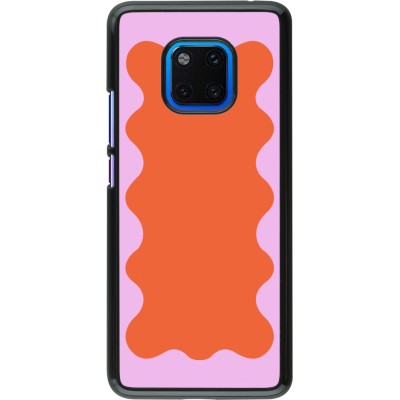 Coque Huawei Mate 20 Pro - Wavy Rectangle Orange Pink