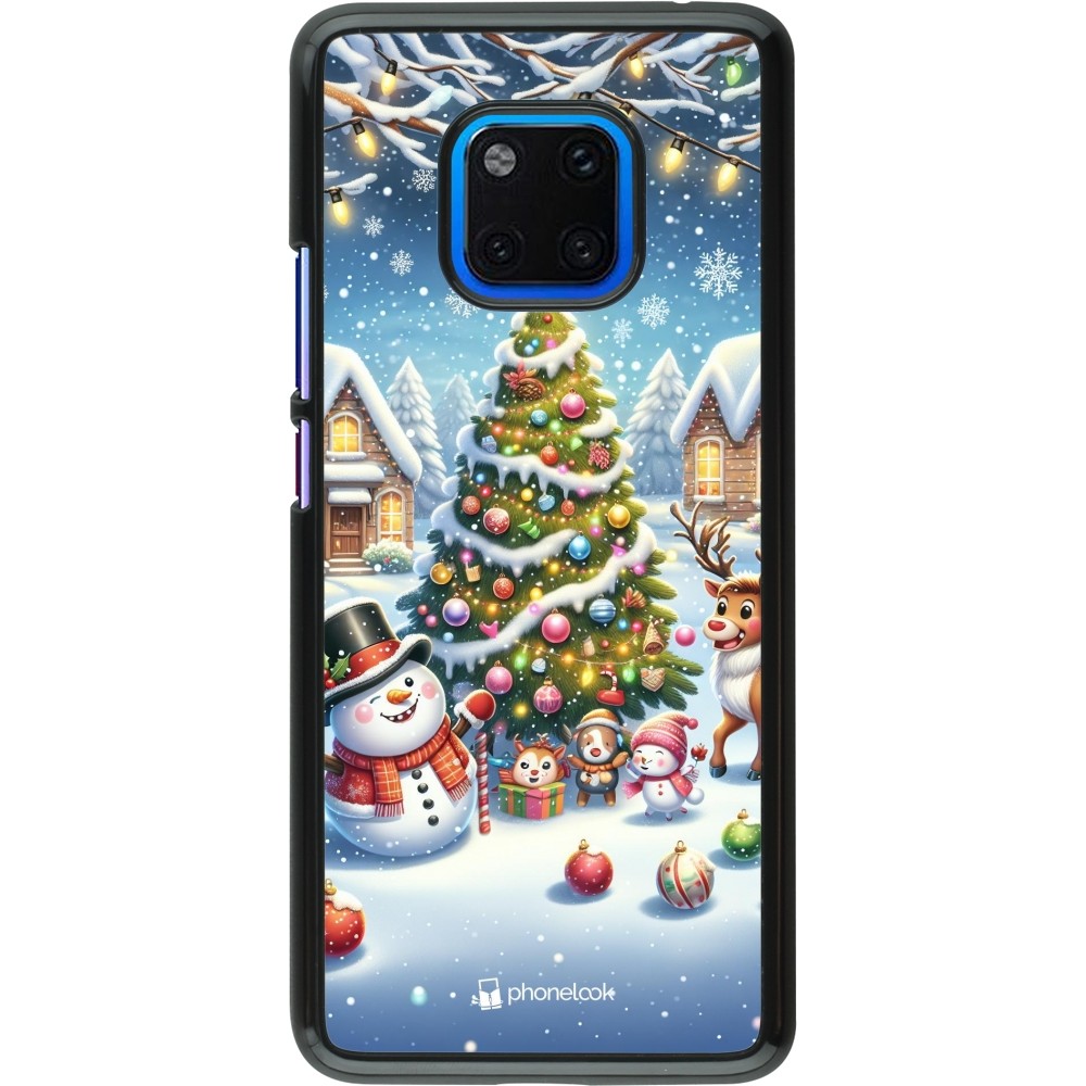 Coque Huawei Mate 20 Pro - Noël 2023 bonhomme de neige et sapin