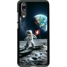 Coque Huawei P20 - Astro Suisse sur lune