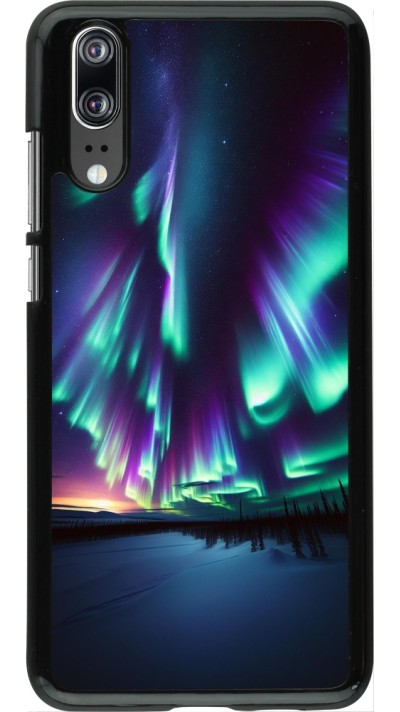 Coque Huawei P20 - Aurore Boréale Étincelante