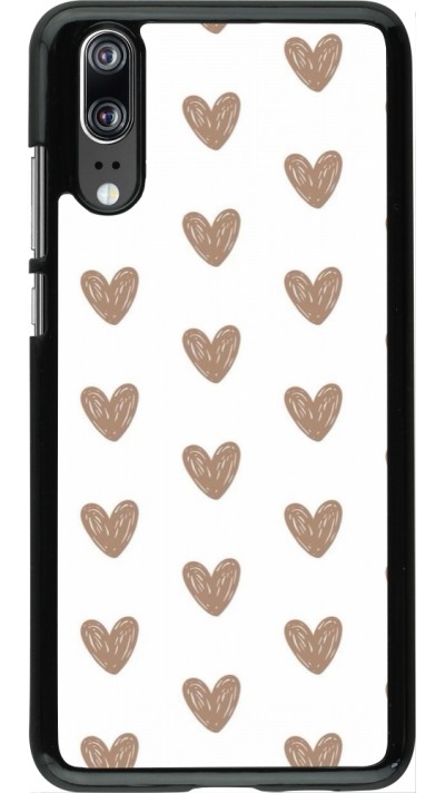 Coque Huawei P20 - Autumn 2024 brown hearts