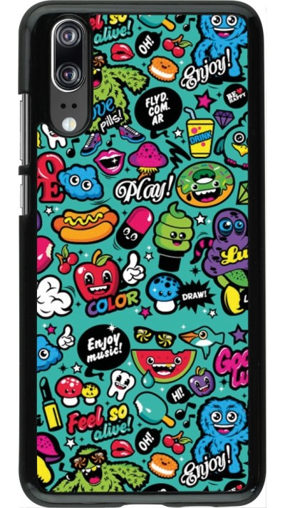 Coque Huawei P20 - Cartoons old school