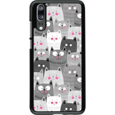 Coque Huawei P20 - Chats gris troupeau