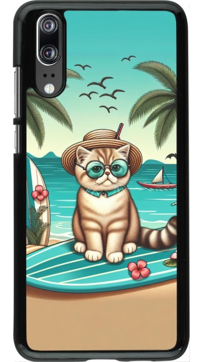 Coque Huawei P20 - Chat Surf Style