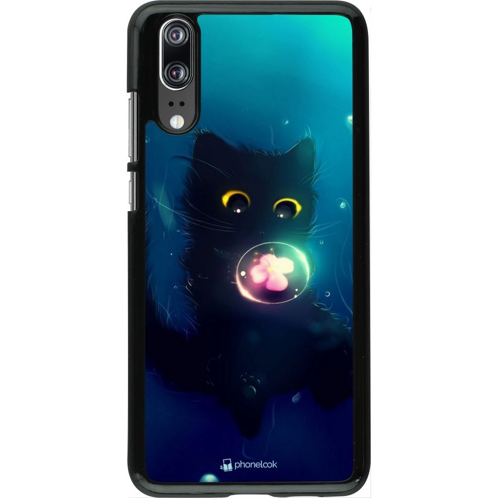 Coque Huawei P20 - Cute Cat Bubble