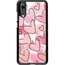 Coque Huawei P20 - Easter 2023 pink hearts