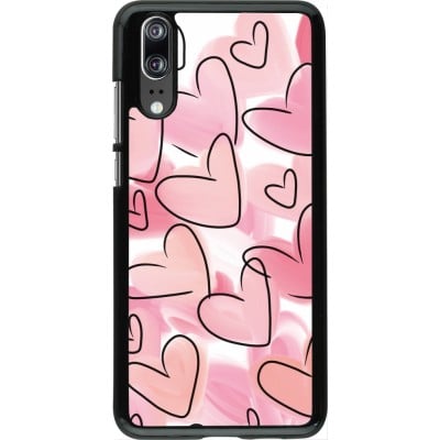 Coque Huawei P20 - Easter 2023 pink hearts