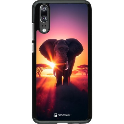 Coque Huawei P20 - Elephant Sunrise Beauty