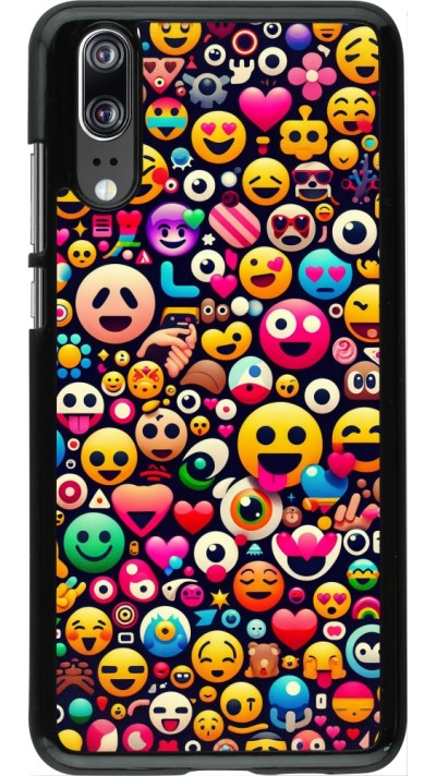 Coque Huawei P20 - Emoji Mix Color