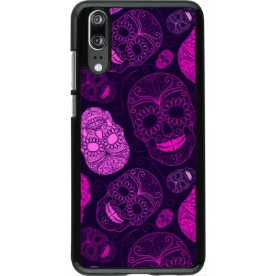 Coque Huawei P20 - Halloween 2023 pink skulls