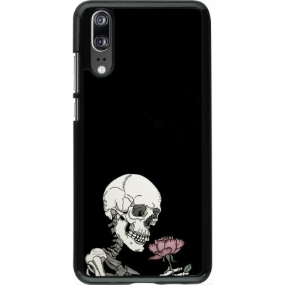 Coque Huawei P20 - Halloween 2023 rose and skeleton