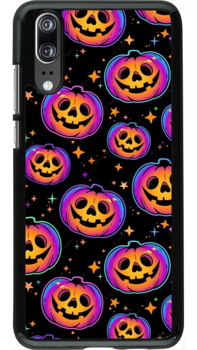 Coque Huawei P20 - Halloween 2024 rainbow pumpkins