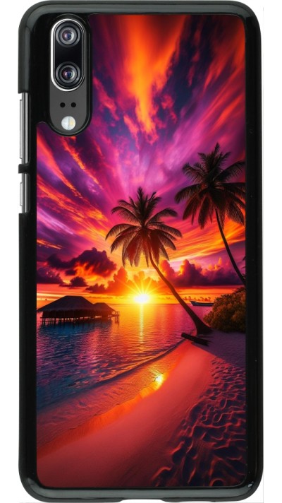 Huawei P20 Case Hülle - Malediven Abenddämmerung Glückseligkeit