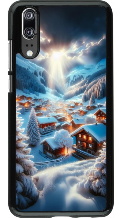 Coque Huawei P20 - Mont Neige Lumière