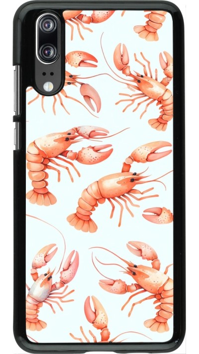 Coque Huawei P20 - Pattern de homards pastels