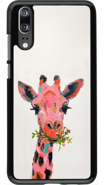 Coque Huawei P20 - Pink Girafe Paint