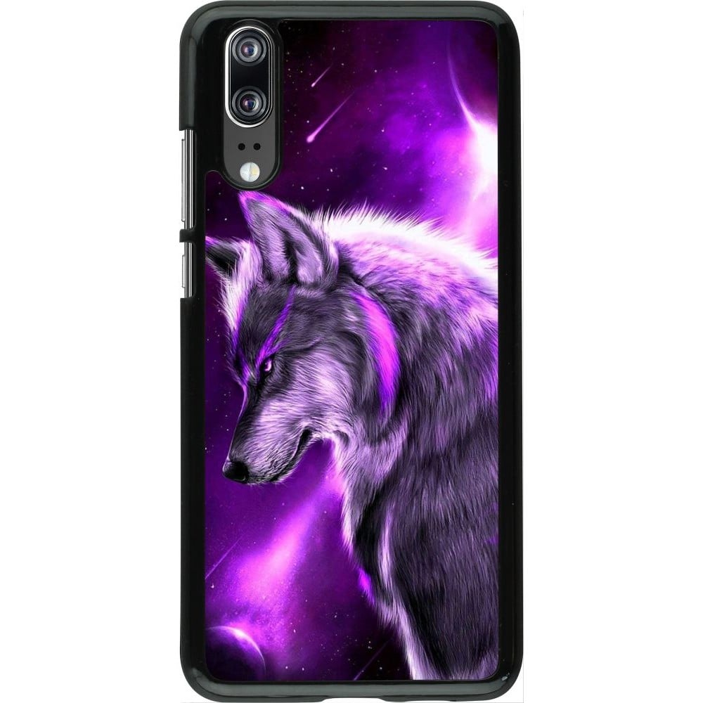 Coque Huawei P20 - Purple Sky Wolf