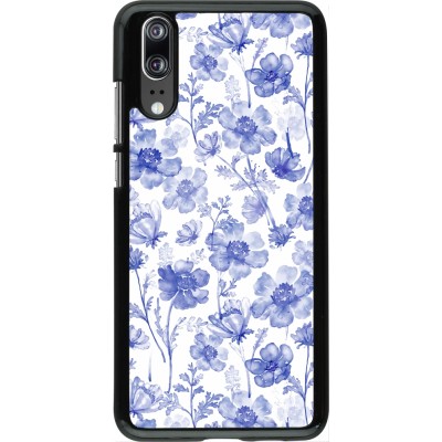 Coque Huawei P20 - Spring 23 watercolor blue flowers