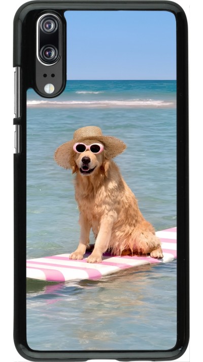 Coque Huawei P20 - Summer Dog on Paddle