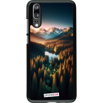 Coque Huawei P20 - Sunset Forest Lake