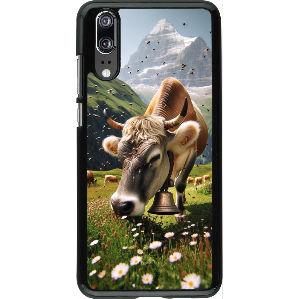 Coque Huawei P20 - Vache montagne Valais