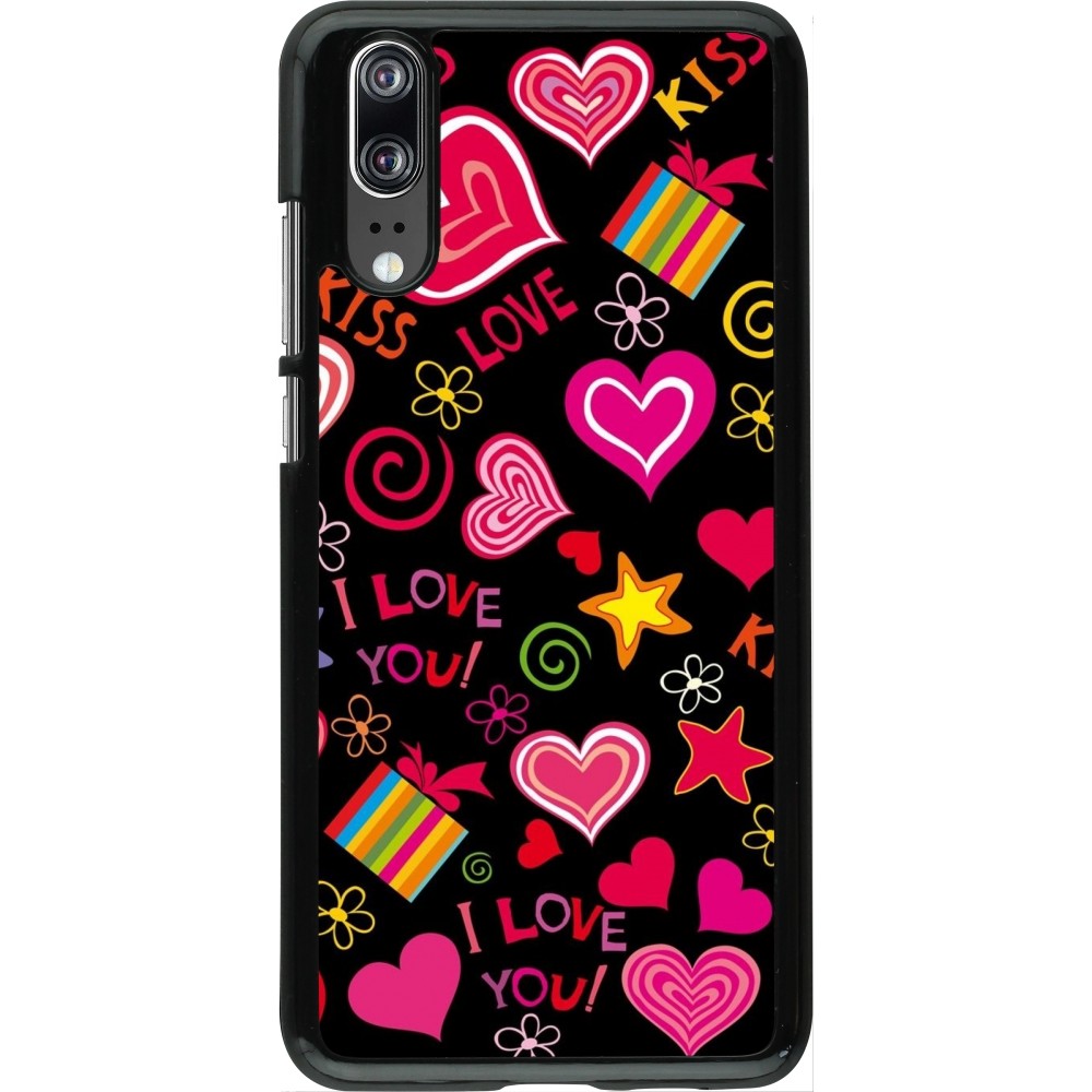 Coque Huawei P20 - Valentine 2023 love symbols