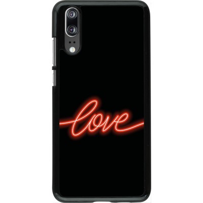 Coque Huawei P20 - Valentine 2023 neon love