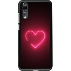 Coque Huawei P20 - Valentine 2023 single neon heart