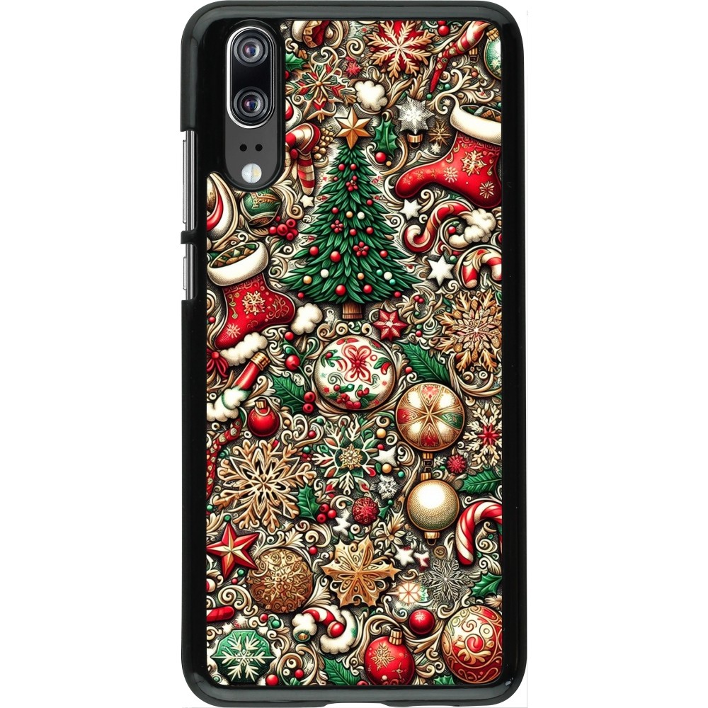 Coque Huawei P20 - Noël 2023 micro pattern