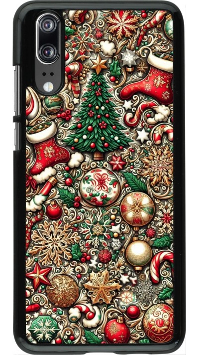 Coque Huawei P20 - Noël 2023 micro pattern