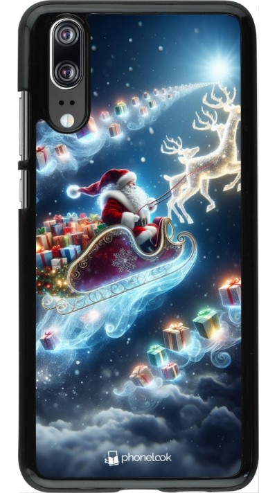 Coque Huawei P20 - Noël 2023 Père Noël enchanté