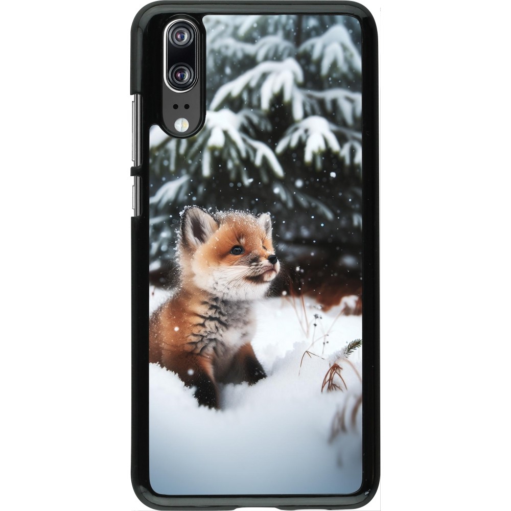 Coque Huawei P20 - Noël 2023 Renardeau sapin