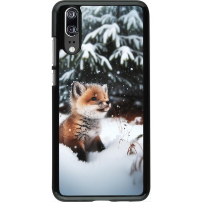 Coque Huawei P20 - Noël 2023 Renardeau sapin