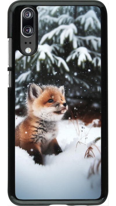 Coque Huawei P20 - Noël 2023 Renardeau sapin