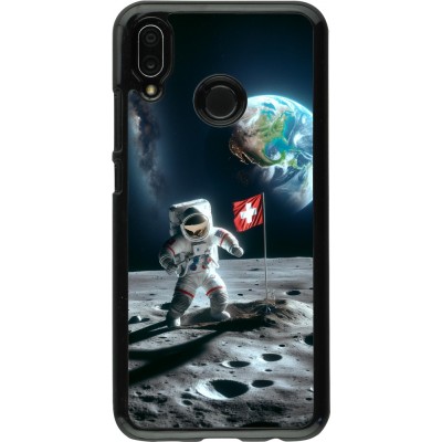 Coque Huawei P20 Lite - Astro Suisse sur lune