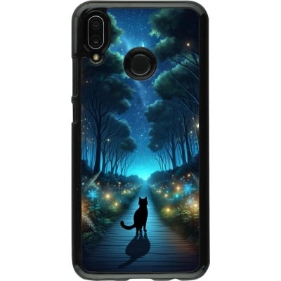 Coque Huawei P20 Lite - Chat noir promenade