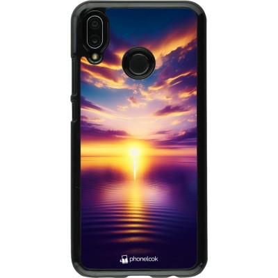 Coque Huawei P20 Lite - Coucher soleil jaune violet