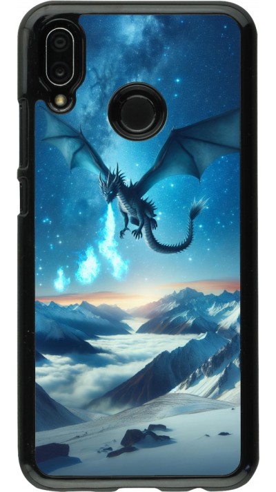 Coque Huawei P20 Lite - Dragon nocturne montagne