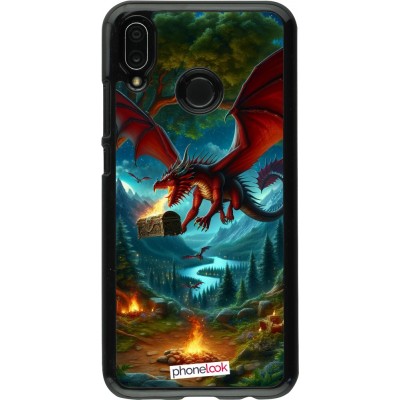 Coque Huawei P20 Lite - Dragon Volant Forêt Trésor