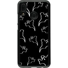 Coque Huawei P20 Lite - Halloween 2024 black and white ghosts