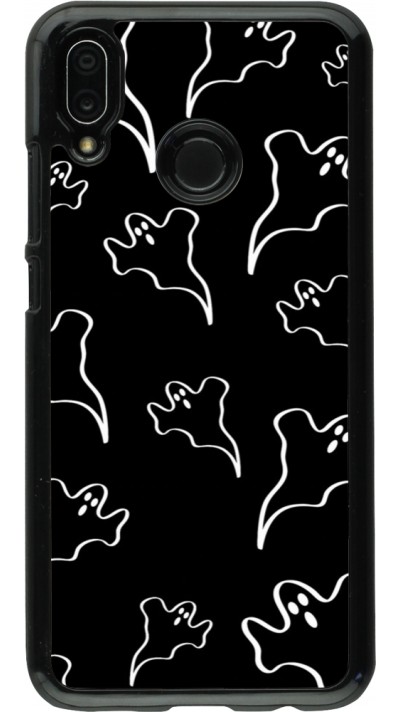 Coque Huawei P20 Lite - Halloween 2024 black and white ghosts